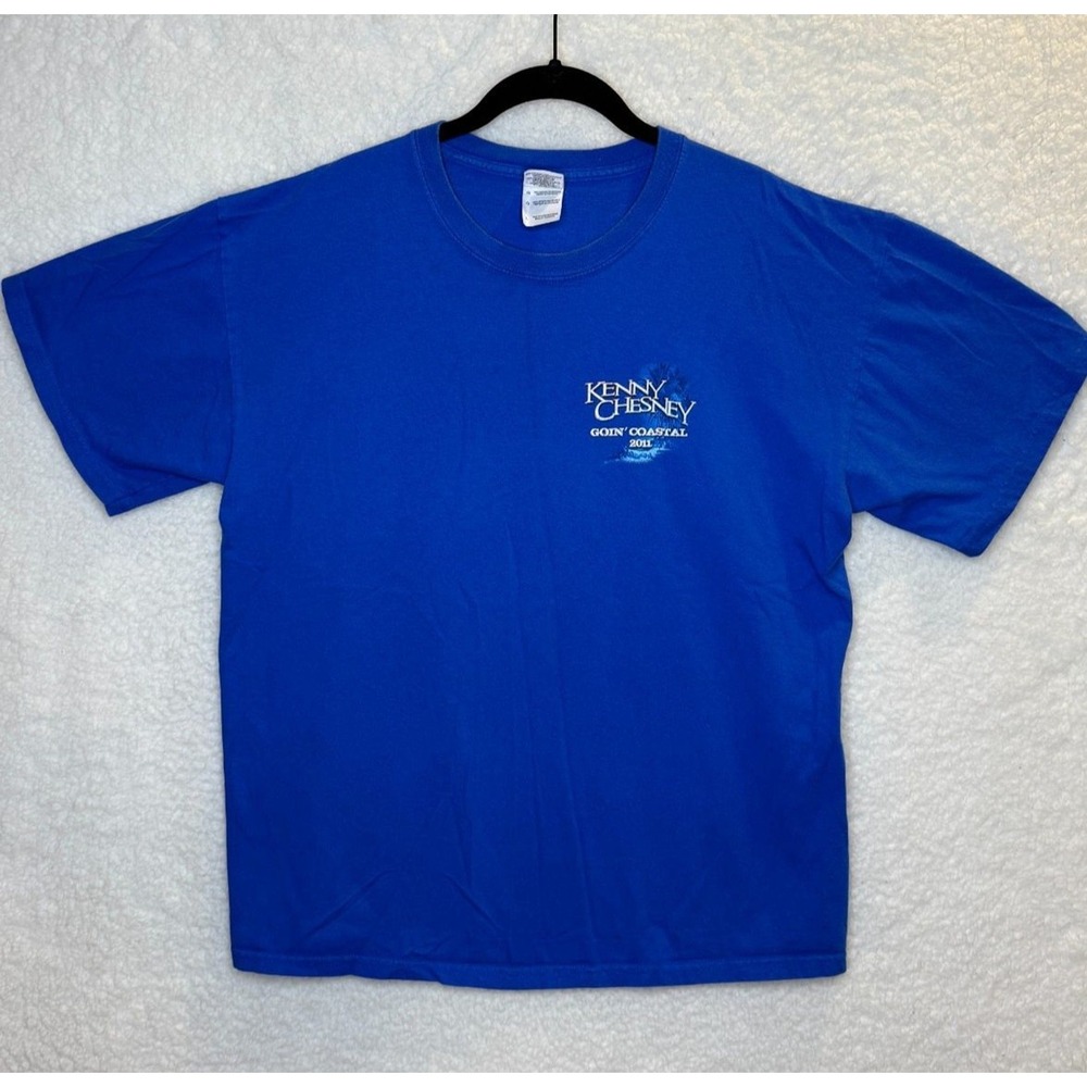 Kenny Chesney Goin Coastal 2011 Concert T Shirt Blue Mens Large L Delta Gildan